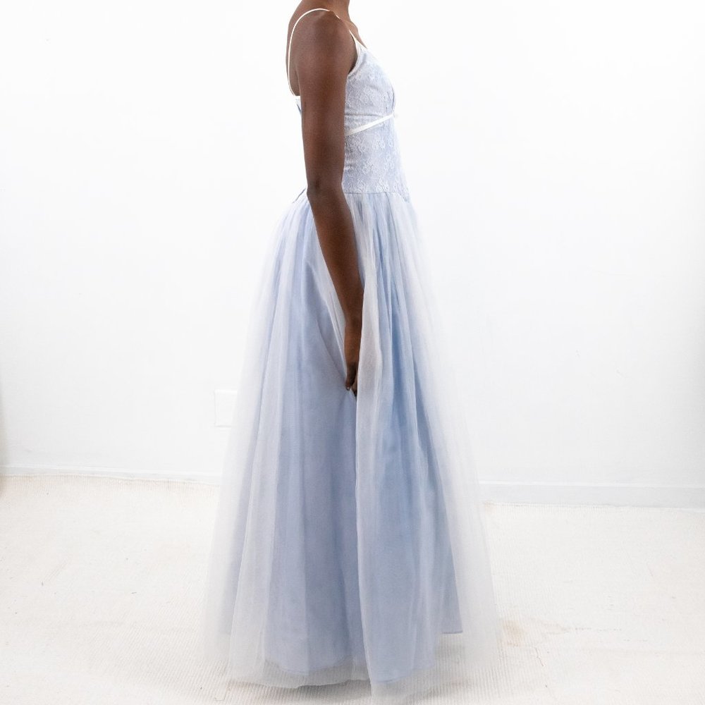 Vintage 90s 2 Cinderella Ball Gown Dress Blue - Picture 6 of 9